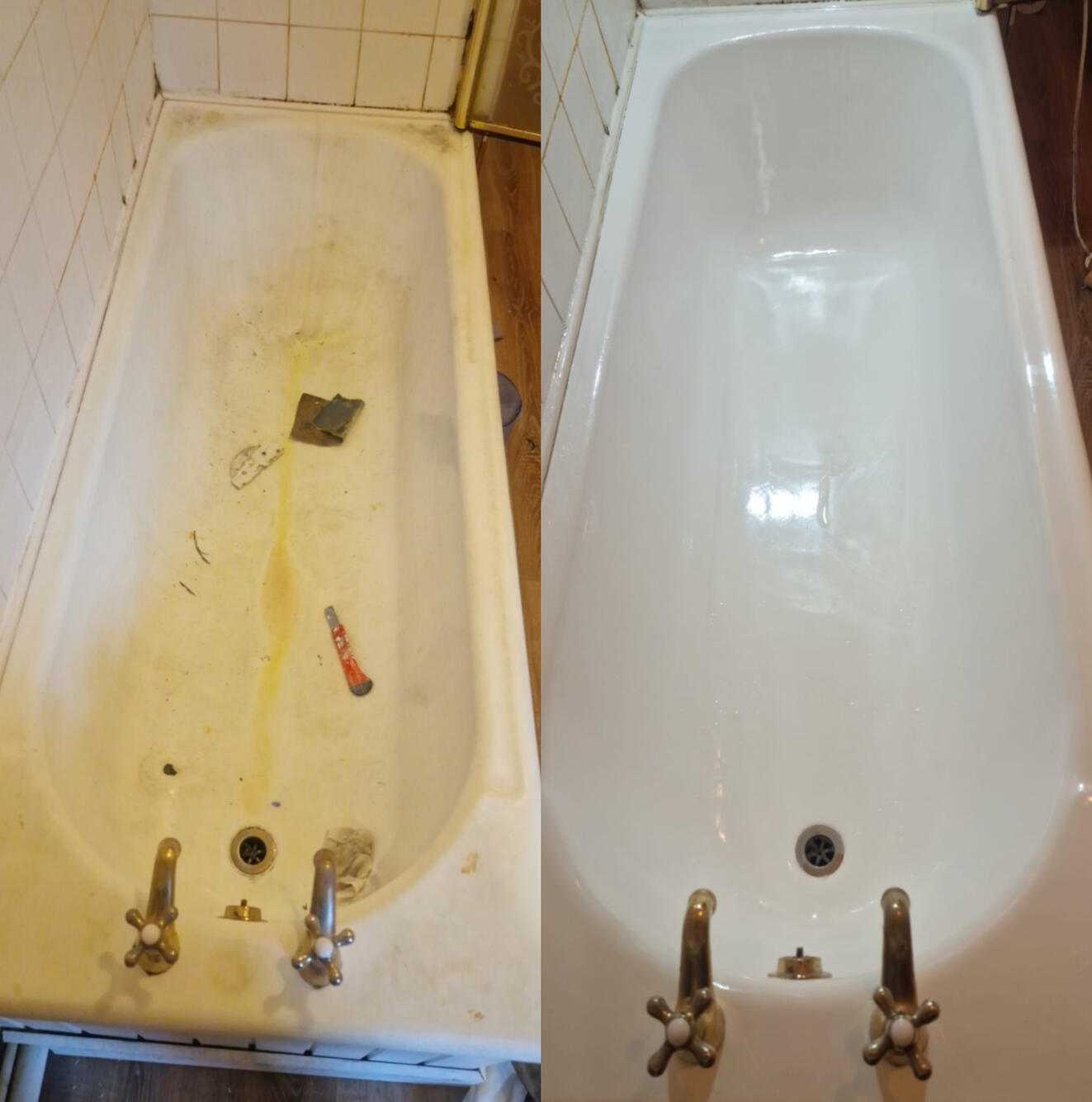 FARMERS BATH RE-ENAMELLED Steel bath resurfaced in Salisbury